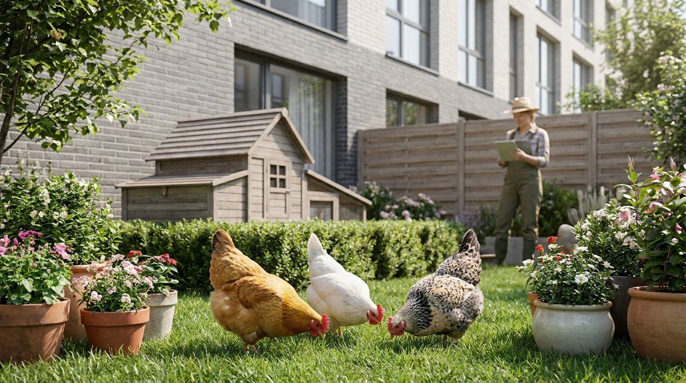 Lire la suite à propos de l’article Avoir des poules chez soi en ville : ce que dit la loi